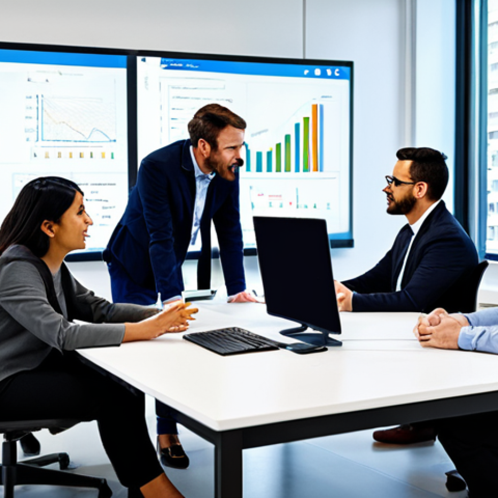 A diverse group of professional engineers, fully clothed in modest, appropriate business attire, actively collaborating around a large table in a modern, brightly lit tech office. They are engaged in discussion, pointing at complex diagrams on a whiteboard and reviewing data on large display screens. The atmosphere is professional, focused, and innovative, showcasing multidisciplinary teamwork. This is a safe for work, family-friendly scene with appropriate content, perfect anatomy, correct proportions, well-formed hands, proper finger count, and natural body proportions. Professional photography, high quality, natural pose.