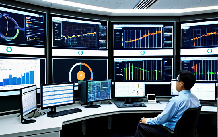 Smart Grid Control Room**

"A modern smart grid control room, featuring large displays showing real-time data visualizations of energy flow and grid status. Engineers in professional attire are monitoring the system. The room is brightly lit and features state-of-the-art technology. Fully clothed, appropriate content, safe for work, perfect anatomy, natural proportions, professional setting, family-friendly, modest."

**